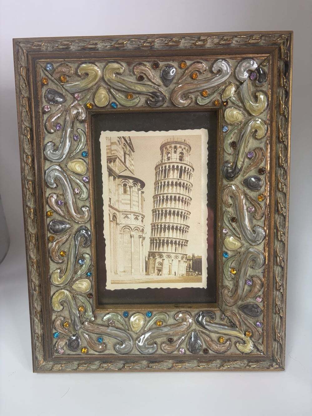 Decorative Ornate Bedazzled Picture Frame 3.5x5”